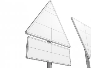 Cole&ccedil;&atilde;o de sinais de tr&acirc;nsito italianos Modelo 3D