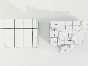 Pallet with Bricks Modello 3D