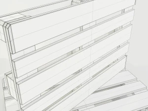 Palettes en bois Modèle 3D