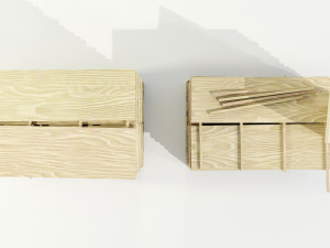 Pallet with wood slabs Modelo 3D