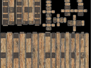 Pallet with wood slabs Modelo 3D
