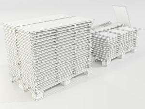 Pallet with wood slabs Modelo 3D