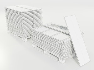 Pallet with wood slabs Modelo 3D