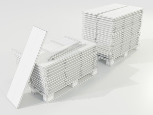 Pallet with wood slabs Modelo 3D