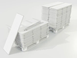 Pallet with wood slabs 3D Model