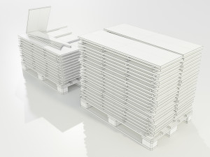 Pallet with wood slabs Modelo 3D