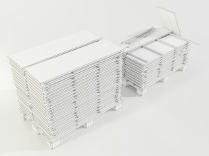 Pallet with wood slabs Modelo 3D