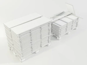 Pallet with wood slabs 3D Model