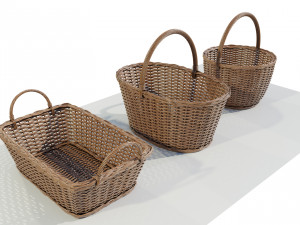 Wicker baskets 3D Model