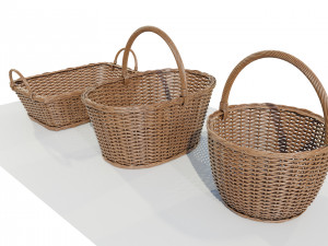 Wicker baskets 3D Model