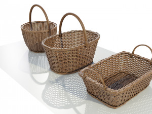 Wicker baskets 3D Model