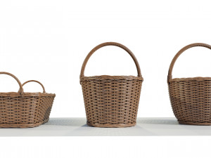 Wicker baskets 3D Model