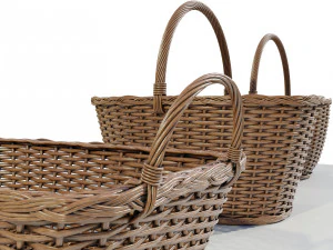Wicker baskets 3D Model