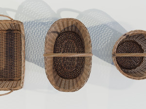 Wicker baskets 3D Model