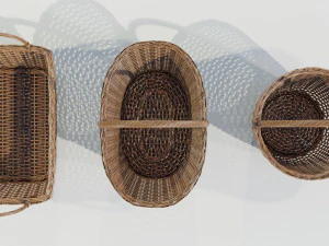 Wicker baskets 3D Model