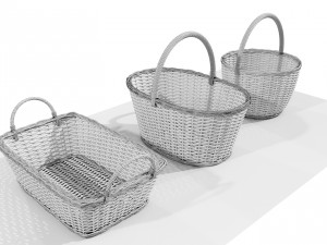 Wicker baskets 3D Model