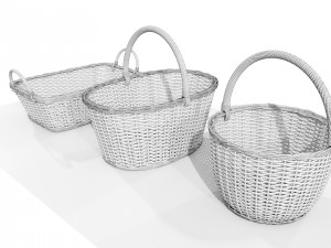 Wicker baskets 3D Model
