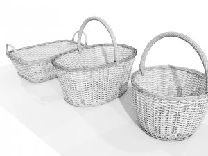 Wicker baskets 3D Model