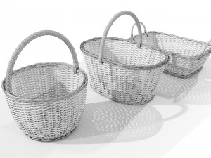 Wicker baskets 3D Model