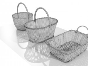Wicker baskets 3D Model