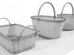 Wicker baskets 3D Model