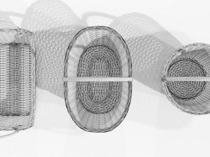 Wicker baskets 3D Model