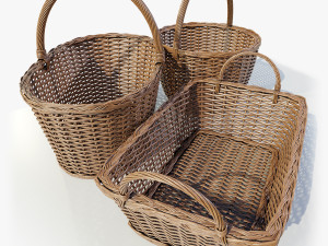 Wicker baskets 3D Model