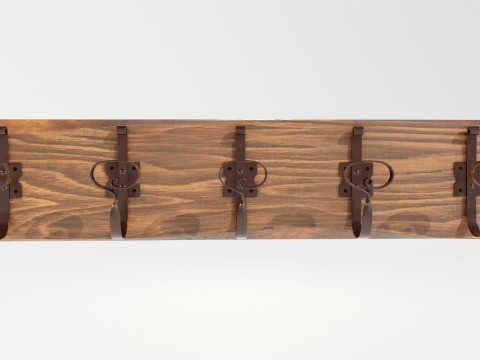 Wooden Coat Rack Modelo 3D