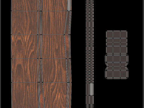 Wooden Coat Rack Modelo 3D