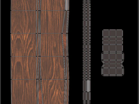 Wooden Coat Rack 3D Model