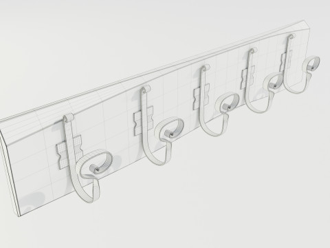 Wooden Coat Rack Modelo 3D