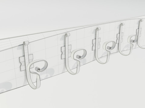 Wooden Coat Rack Modelo 3D