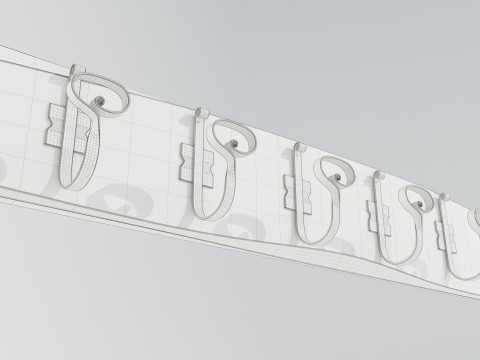 Wooden Coat Rack Modelo 3D