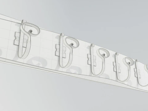 Wooden Coat Rack 3D Model