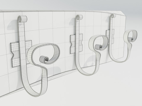Wooden Coat Rack Modelo 3D