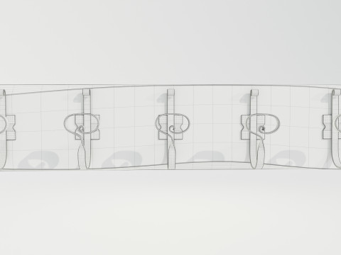 Wooden Coat Rack Modelo 3D