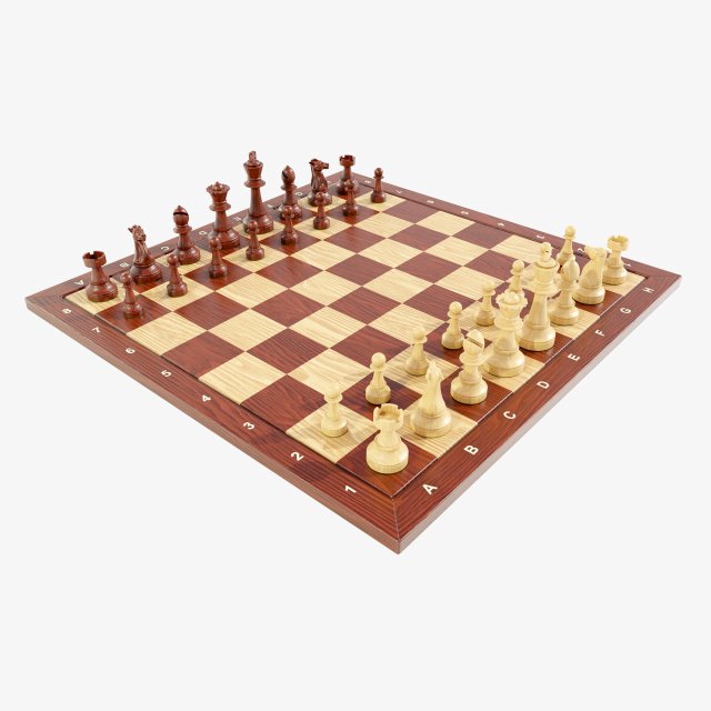 Chess Set 3D Модель .c4d .max .obj .3ds .fbx .stl .blend 