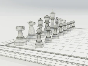 Chess Set 3D Model