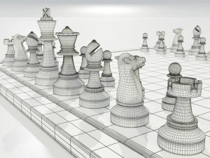 Chess Set 3D Model