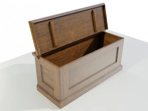 Wooden Chest 3D Model