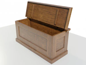 Wooden Chest 3D Model
