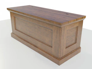 Wooden Chest 3D Model