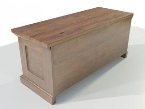 Wooden Chest 3D Model