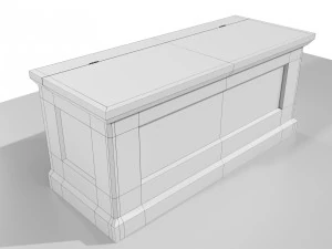 Wooden Chest 3D Model
