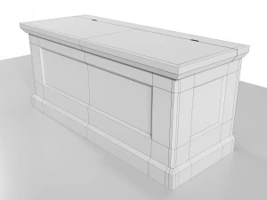 Wooden Chest 3D Model