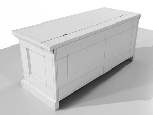 Wooden Chest 3D Model