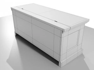 Wooden Chest 3D Model