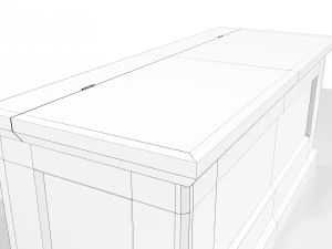 Wooden Chest 3D Model