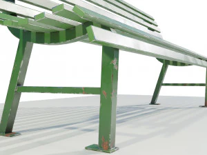 Metal Bench 3D Model