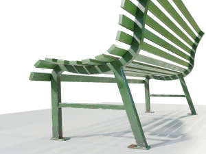 Metal Bench 3D Model